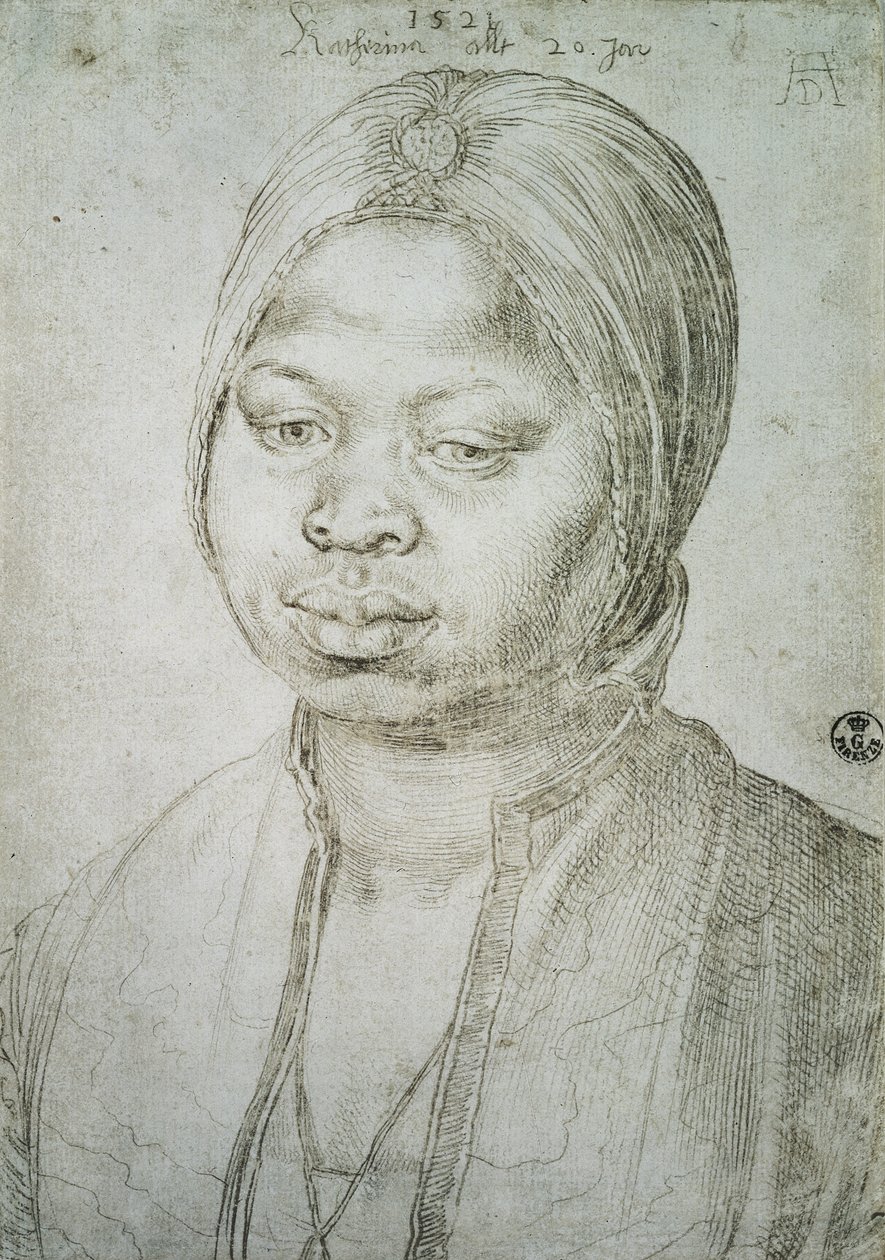 Porträt von Catherine, der Mulattin des portugiesischen Bradao, 1521 von Albrecht Dürer