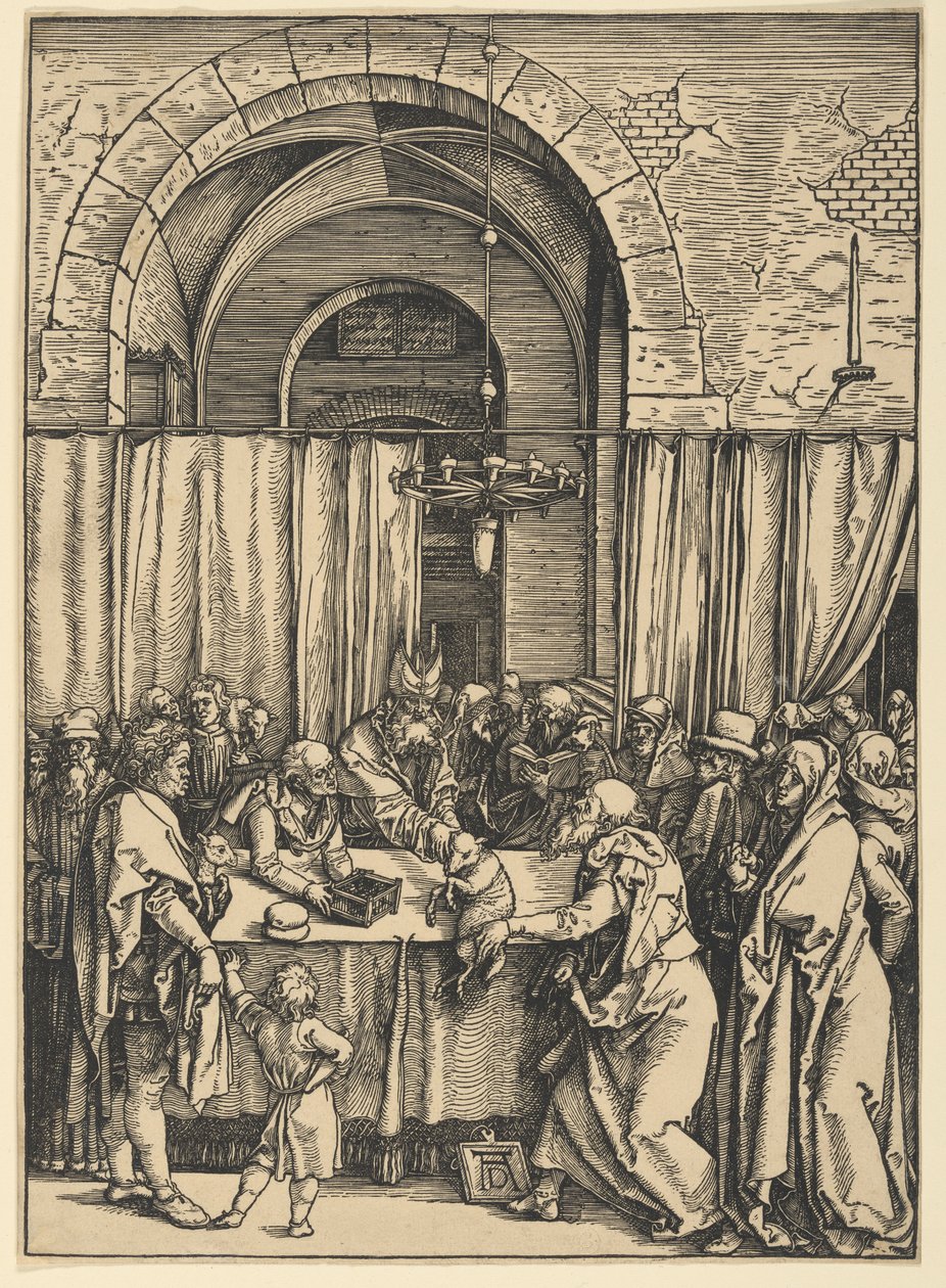 Ablehnung von Joachims Opfergabe, aus Das Leben der Jungfrau von Albrecht Dürer