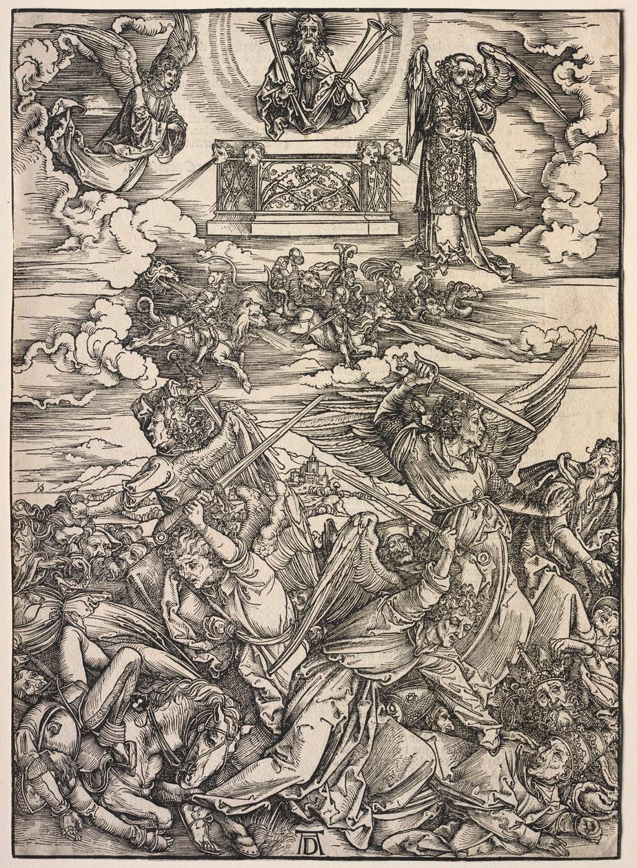 Offenbarung des Johannes: Die vier zerstörenden Engel, 1511 von Albrecht Dürer
