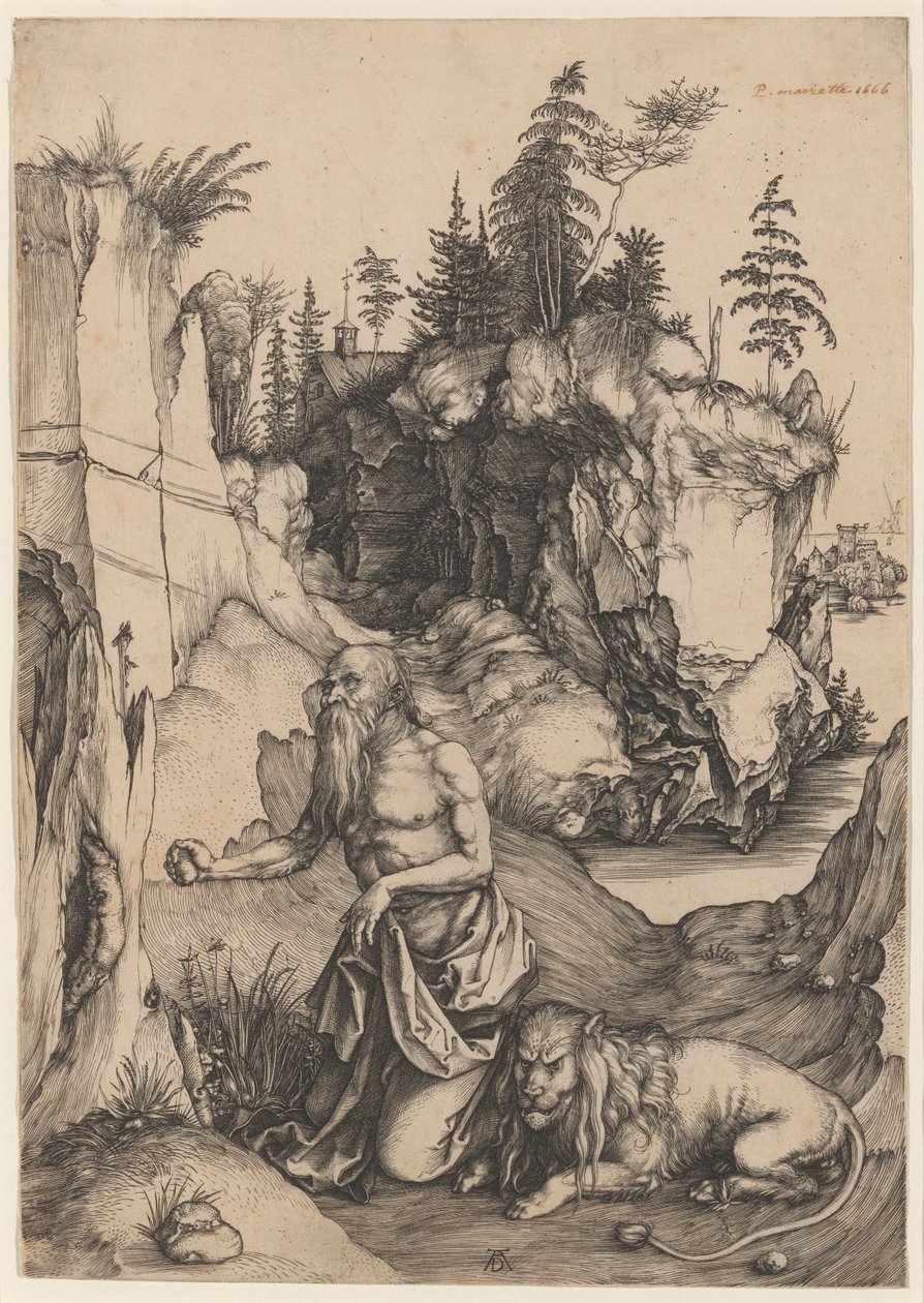 Der büßende Heilige Hieronymus in der Wüste von Albrecht Dürer