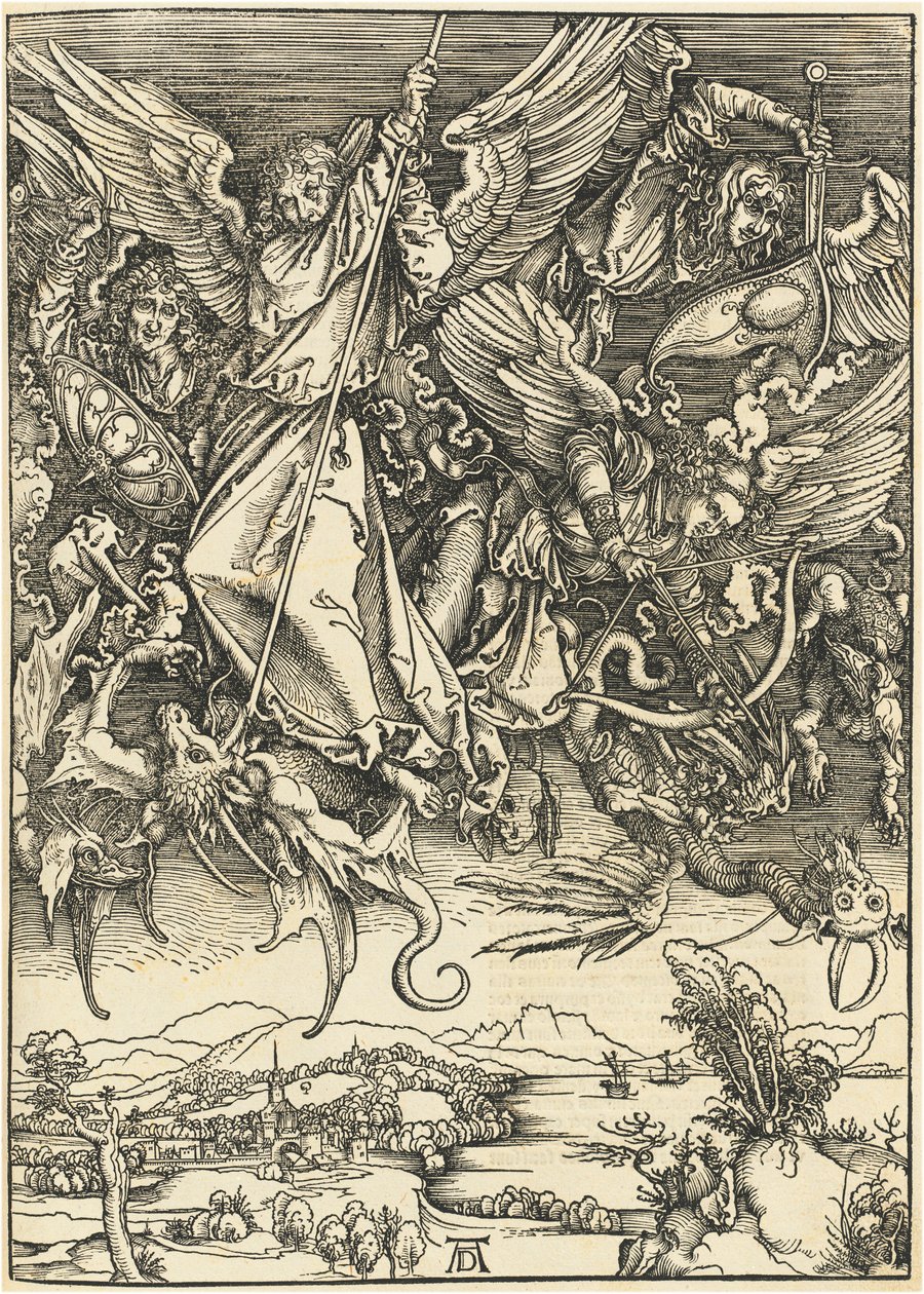 Der heilige Michael kämpft gegen den Drachen von Albrecht Dürer