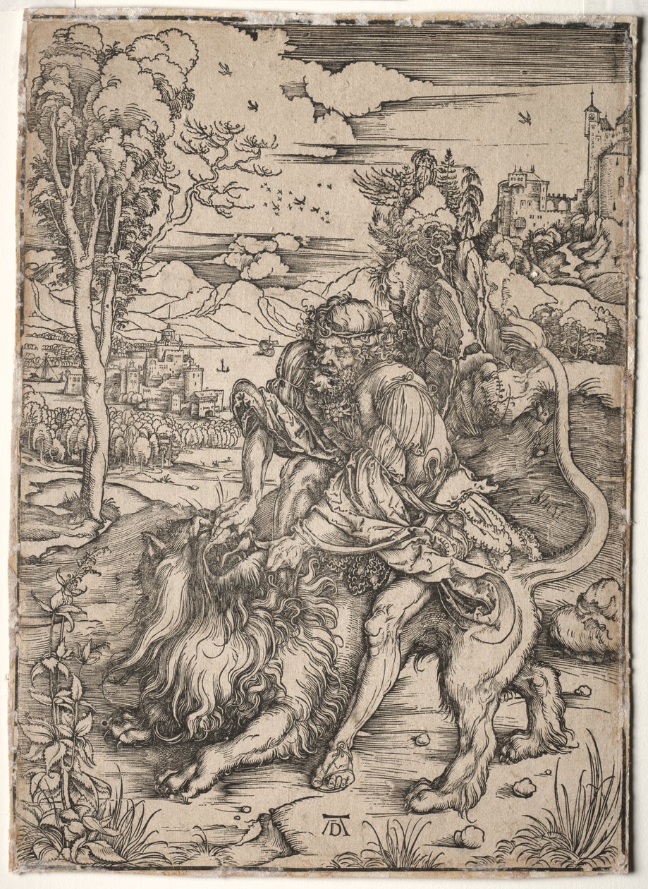 Samson tötet den Löwen von Albrecht Dürer