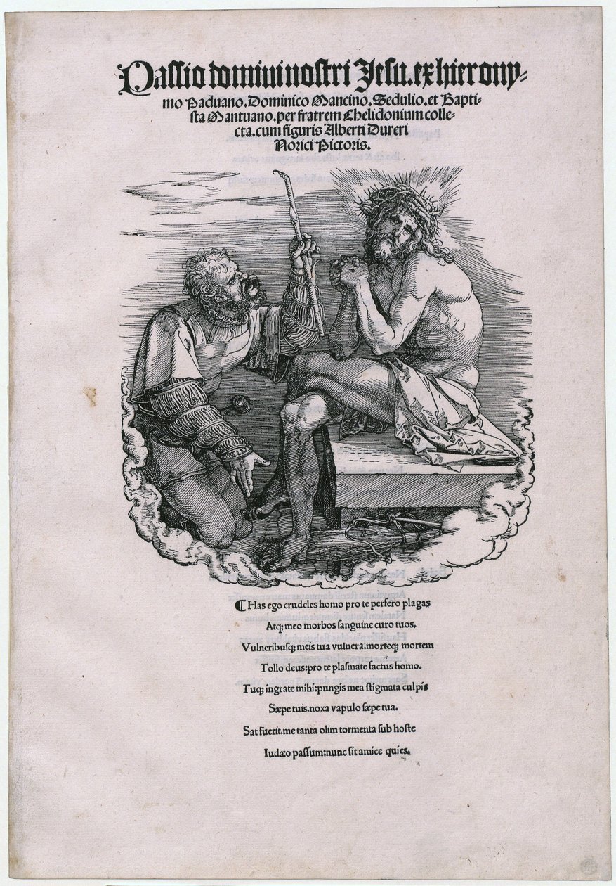 Schmerzensmann und der Landsknecht, Blatt 1 der Folge "Die Große Passion" von Albrecht Dürer