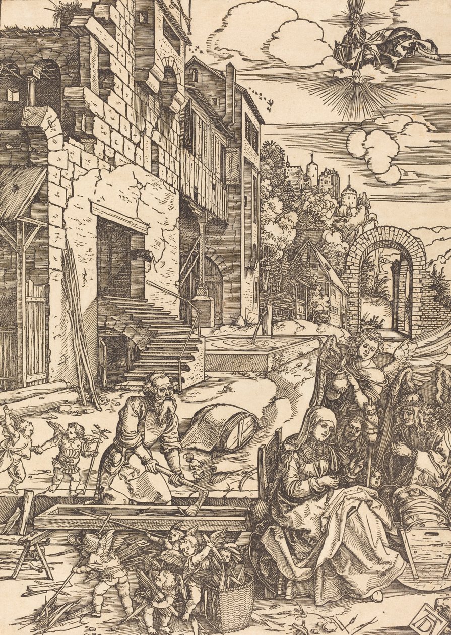 Aufenthalt der Heiligen Familie in Ägypten, ca. 1504 von Albrecht Dürer