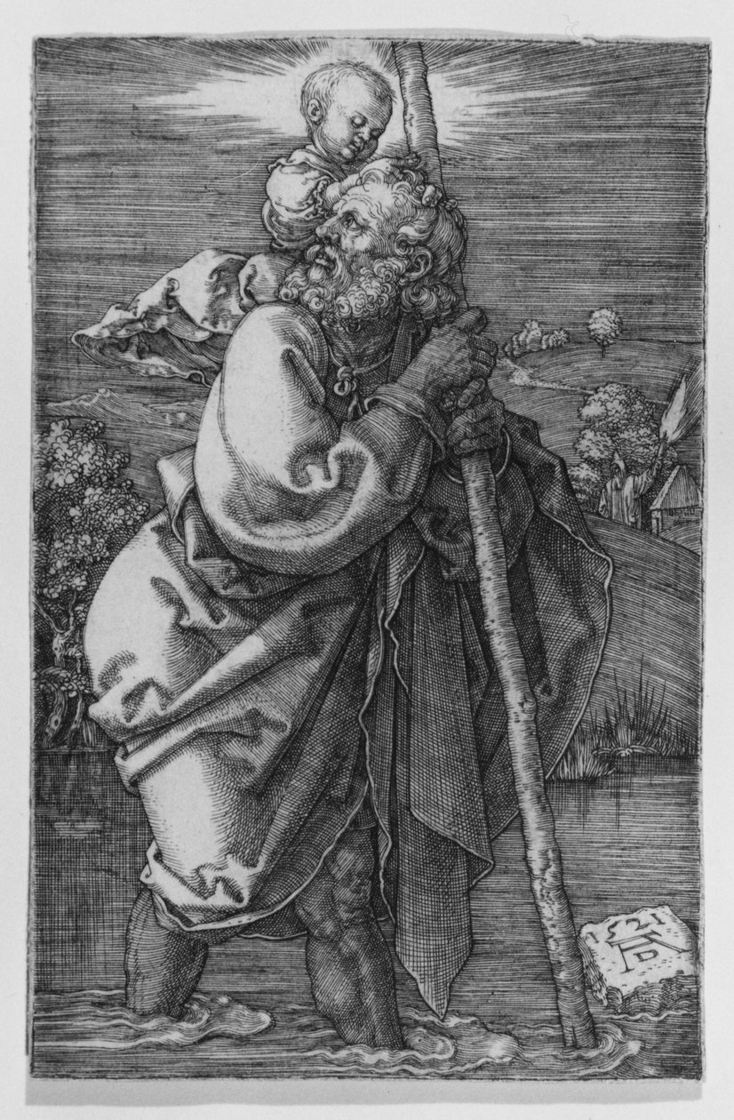 St. Christophorus nach links gewandt von Albrecht Dürer