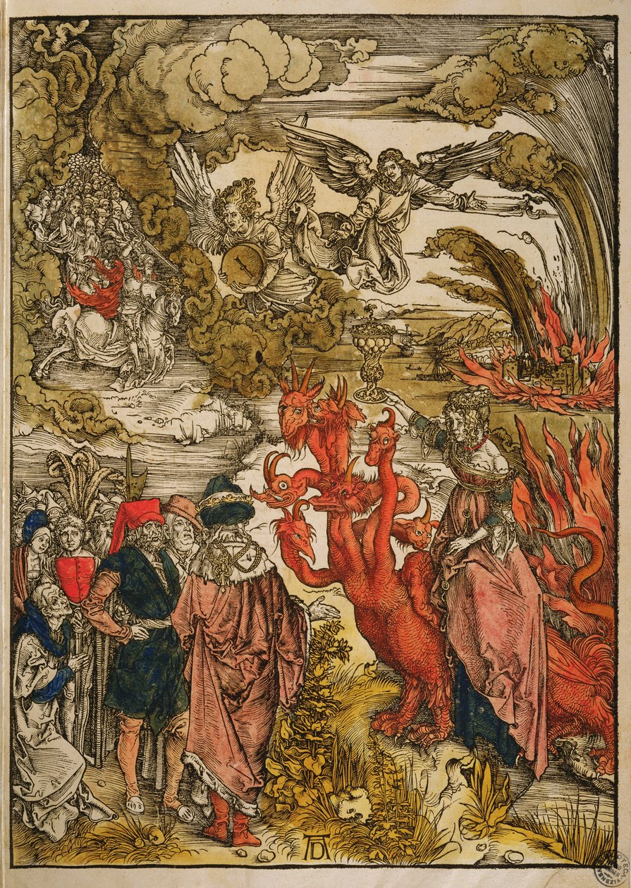 St. Johannes in der Wüste, 1498 (Farbholzschnitt) von Albrecht Dürer