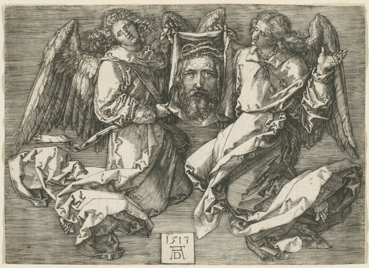 Schweißtuch von zwei Engeln gezeigt von Albrecht Dürer