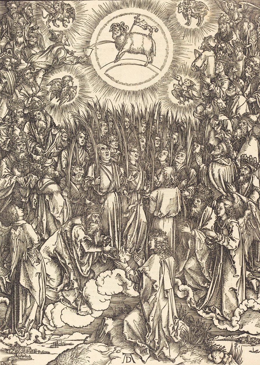 Die Anbetung des Lammes, 1498 von Albrecht Dürer