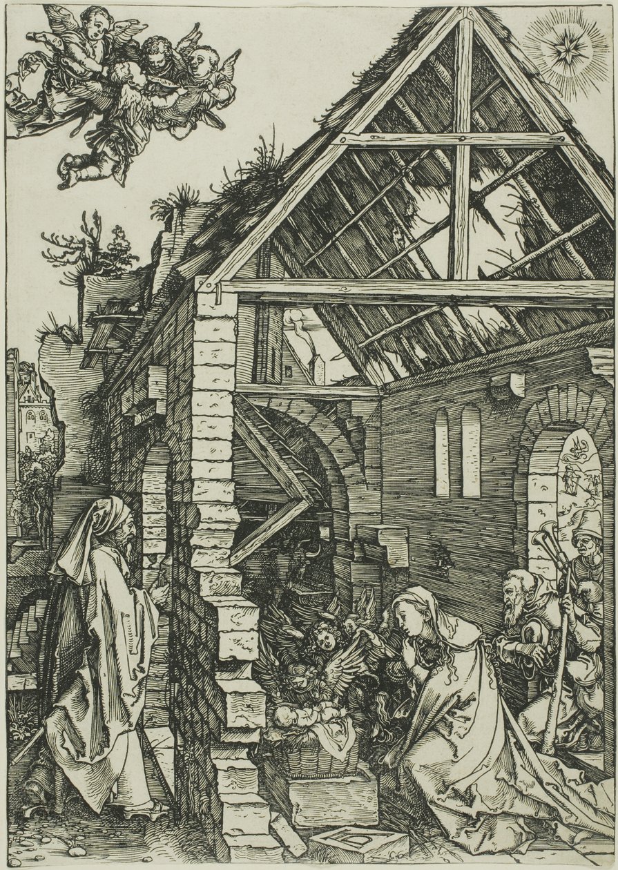 Die Anbetung der Hirten, aus Das Leben der Jungfrau von Albrecht Dürer
