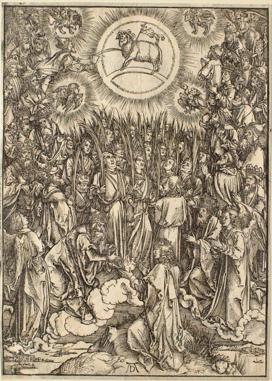 Die Apokalypse: Die Anbetung des Lammes von Albrecht Dürer