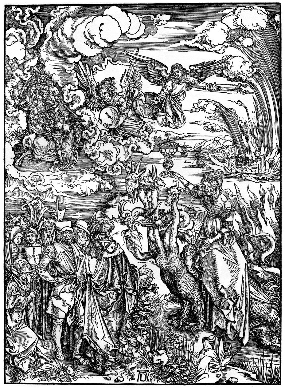 Die babylonische Hure, 1498 von Albrecht Dürer