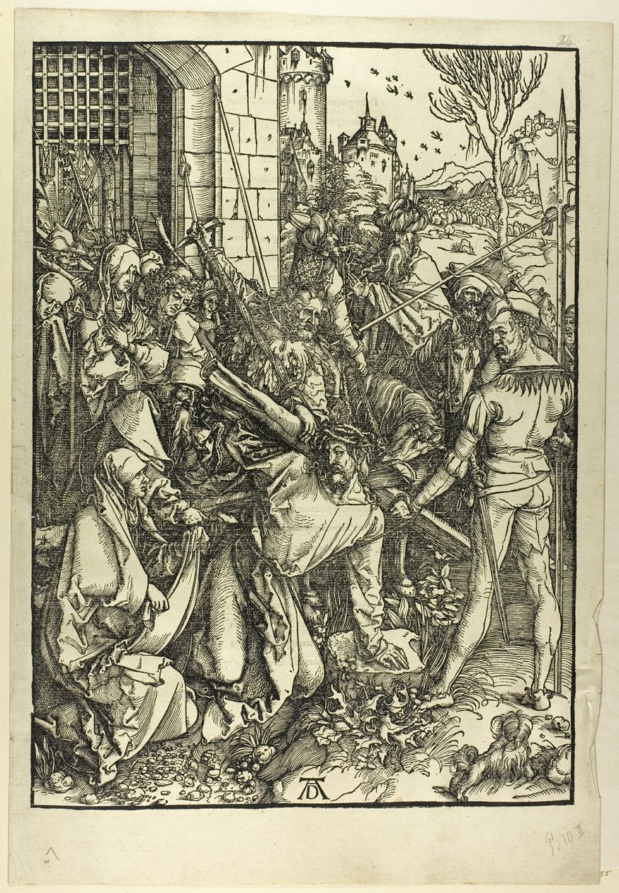 Das Tragen des Kreuzes, aus Die Große Passion von Albrecht Dürer