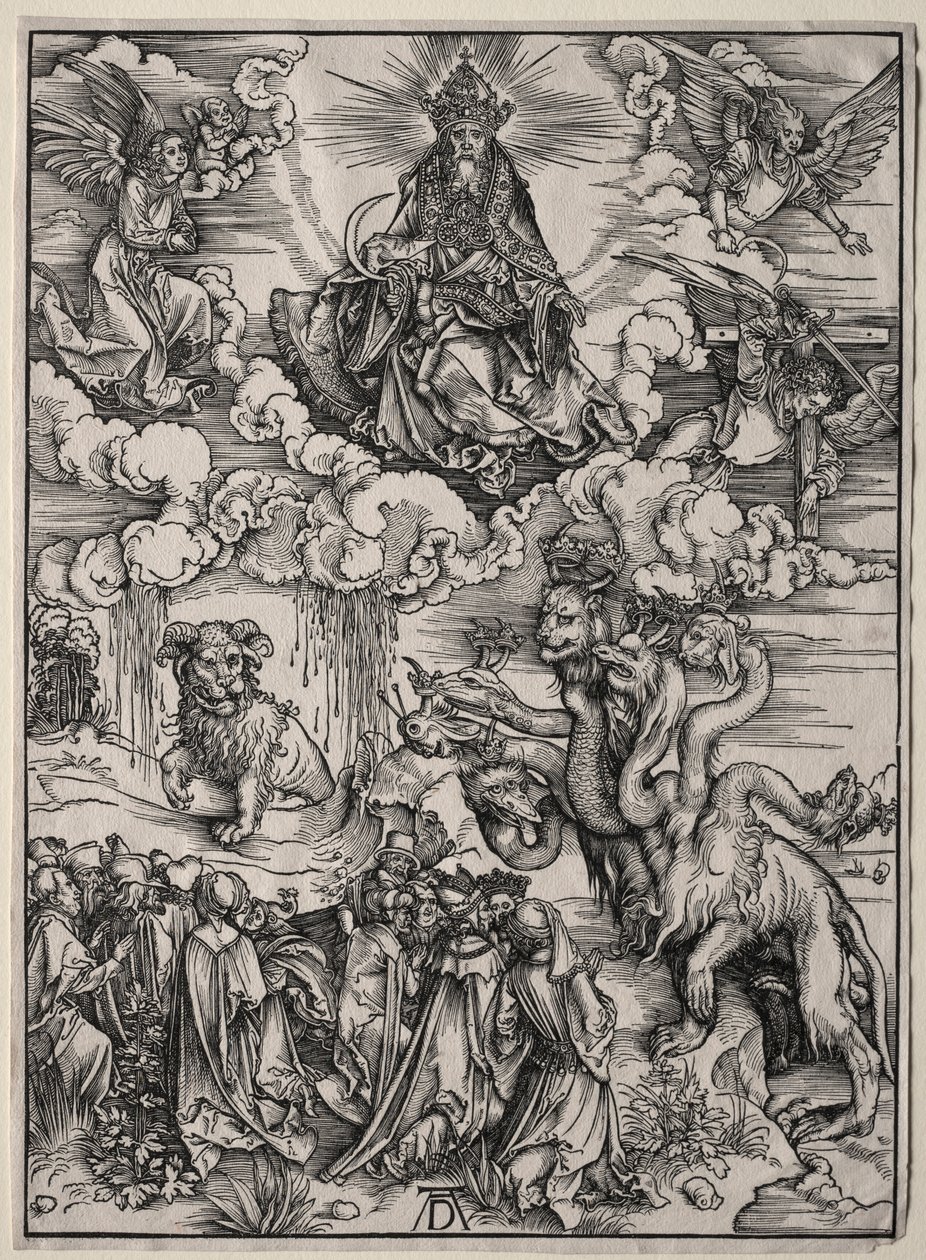 Das Tier mit sieben Köpfen und das Tier mit Lammhörnern von Albrecht Dürer