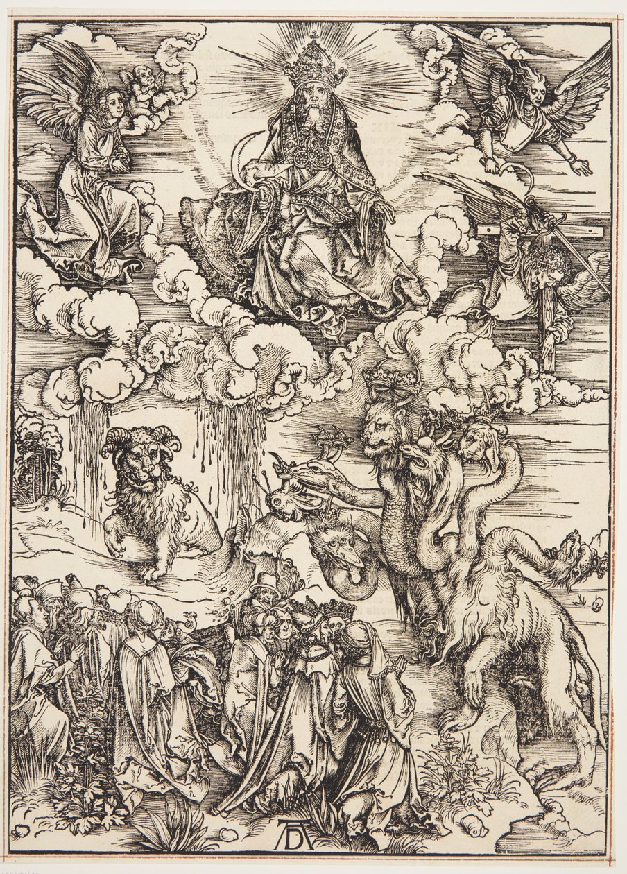 Das Tier mit zwei Hörnern wie ein Lamm von Albrecht Dürer