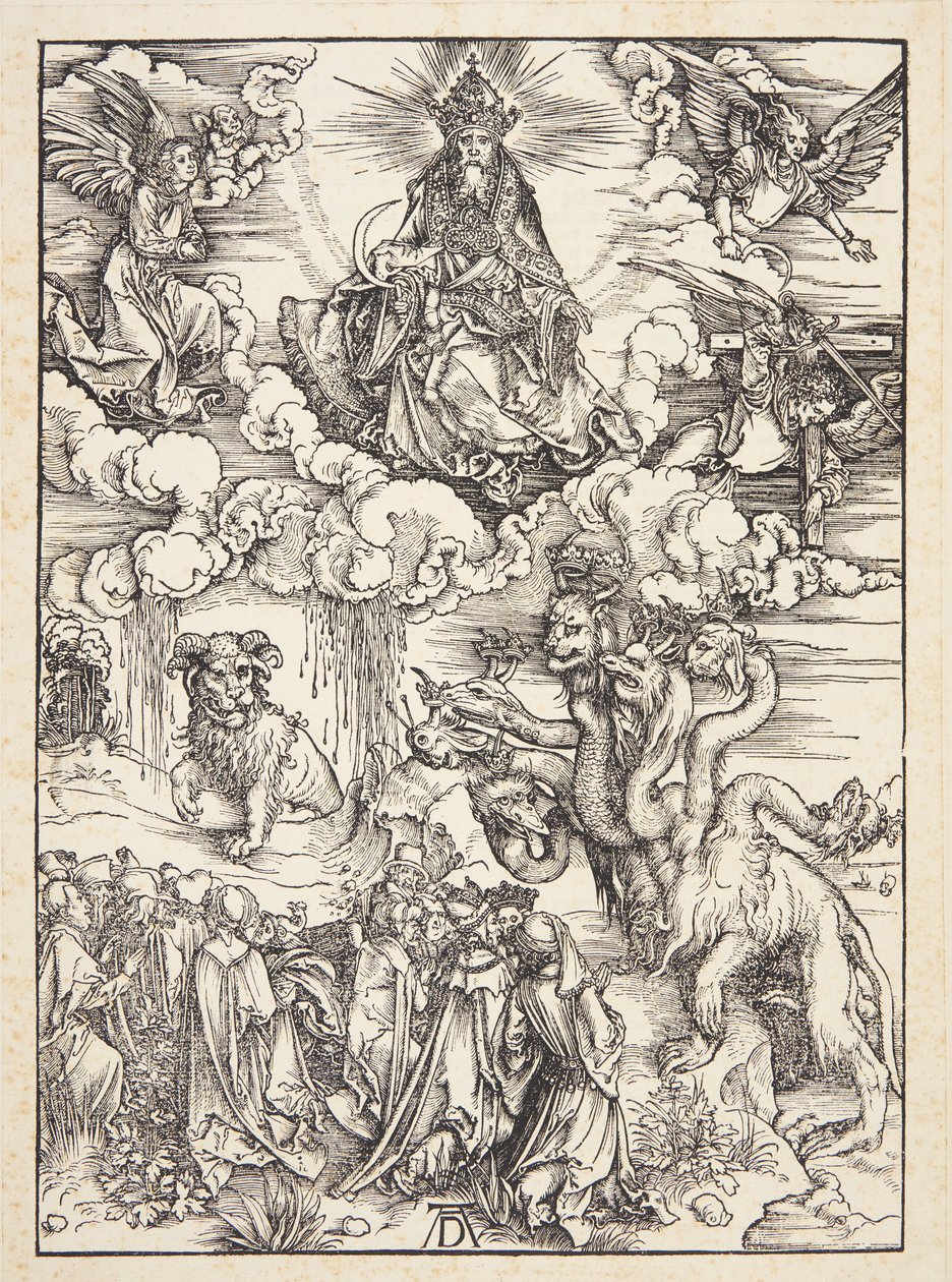 Das Tier mit zwei Hörnern wie ein Lamm von Albrecht Dürer