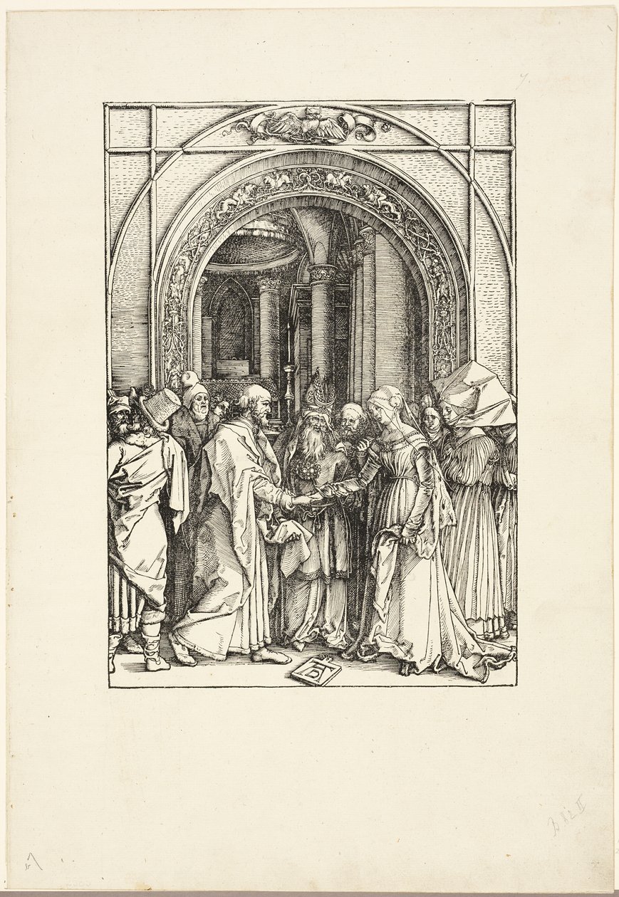 Die Verlobung der Jungfrau, aus Das Leben der Jungfrau von Albrecht Dürer