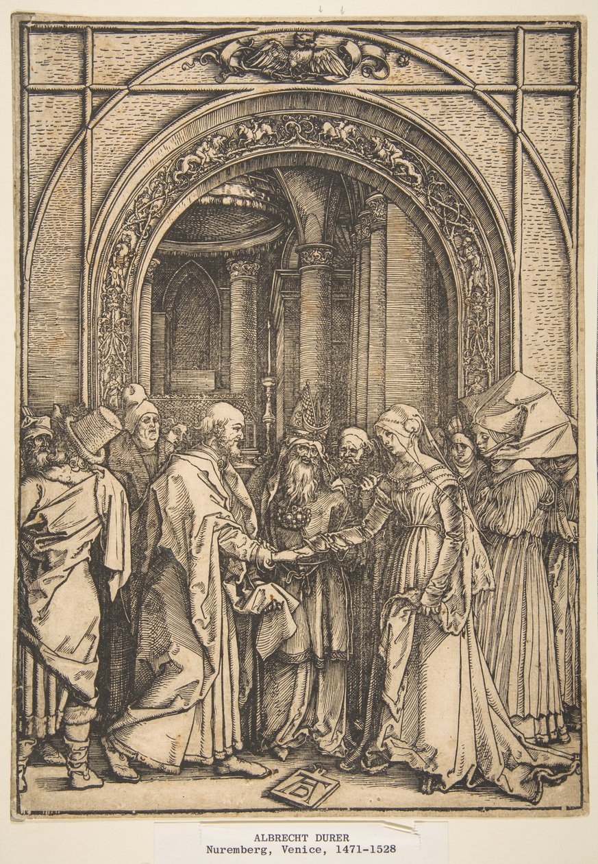Die Verlobung der Jungfrau, aus "Das Leben der Jungfrau" von Albrecht Dürer