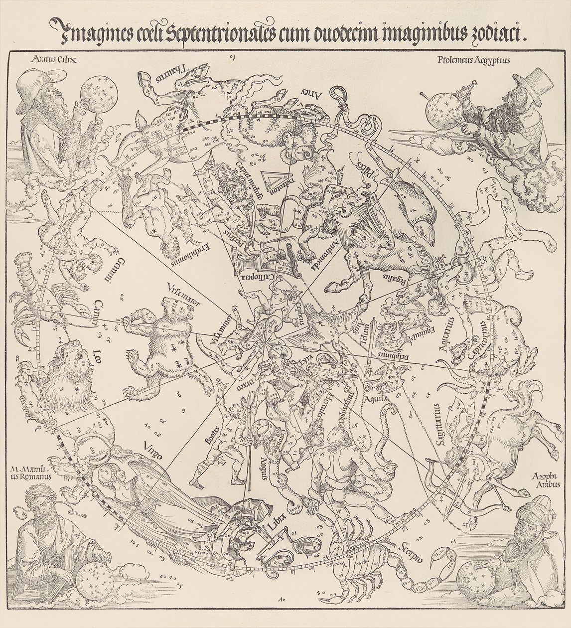 Die Himmelskarte - Nördliche Hemisphäre von Albrecht Dürer
