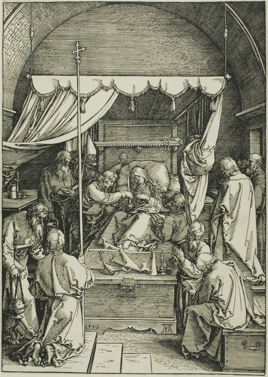 Der Tod der Jungfrau, aus Das Leben der Jungfrau von Albrecht Dürer