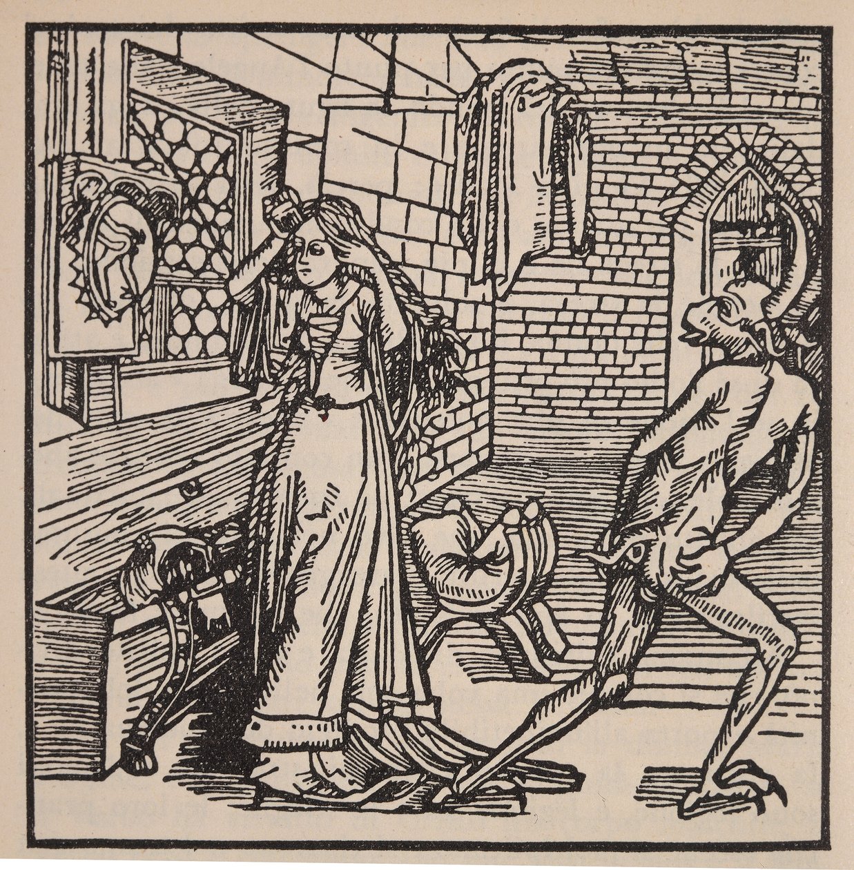 Der Dämon der Eitelkeit und die Kokette, Illustration aus 