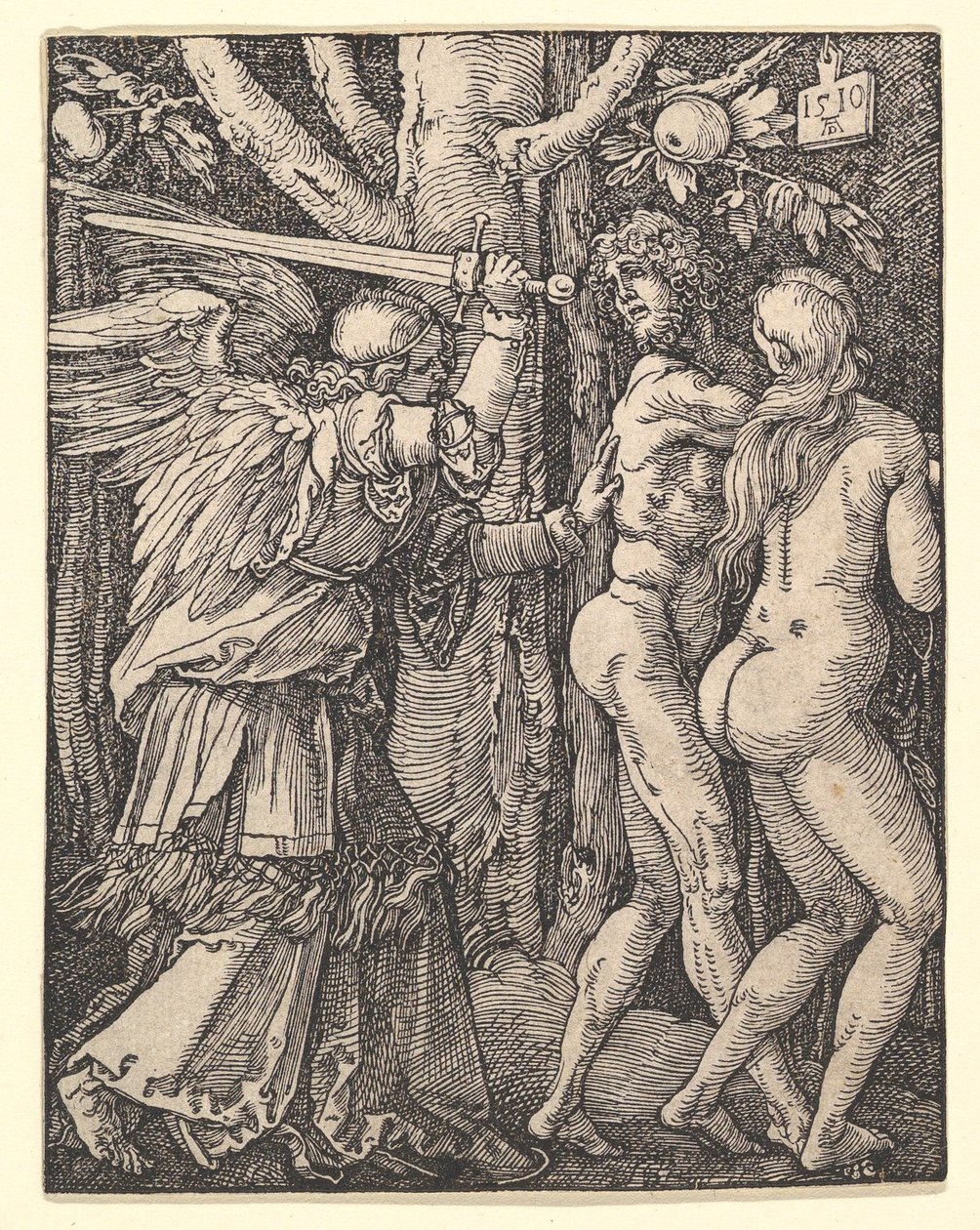 Die Vertreibung aus dem Paradies, aus "Die kleine Passion" von Albrecht Dürer