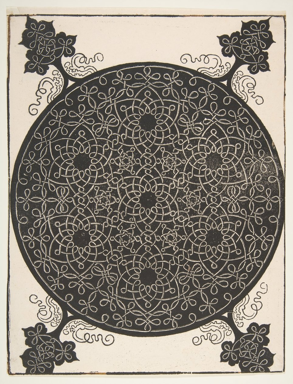 Der fünfte Knoten. Verschlungener Rundel mit sieben sechszackigen Sternen, vor 1521 von Albrecht Dürer