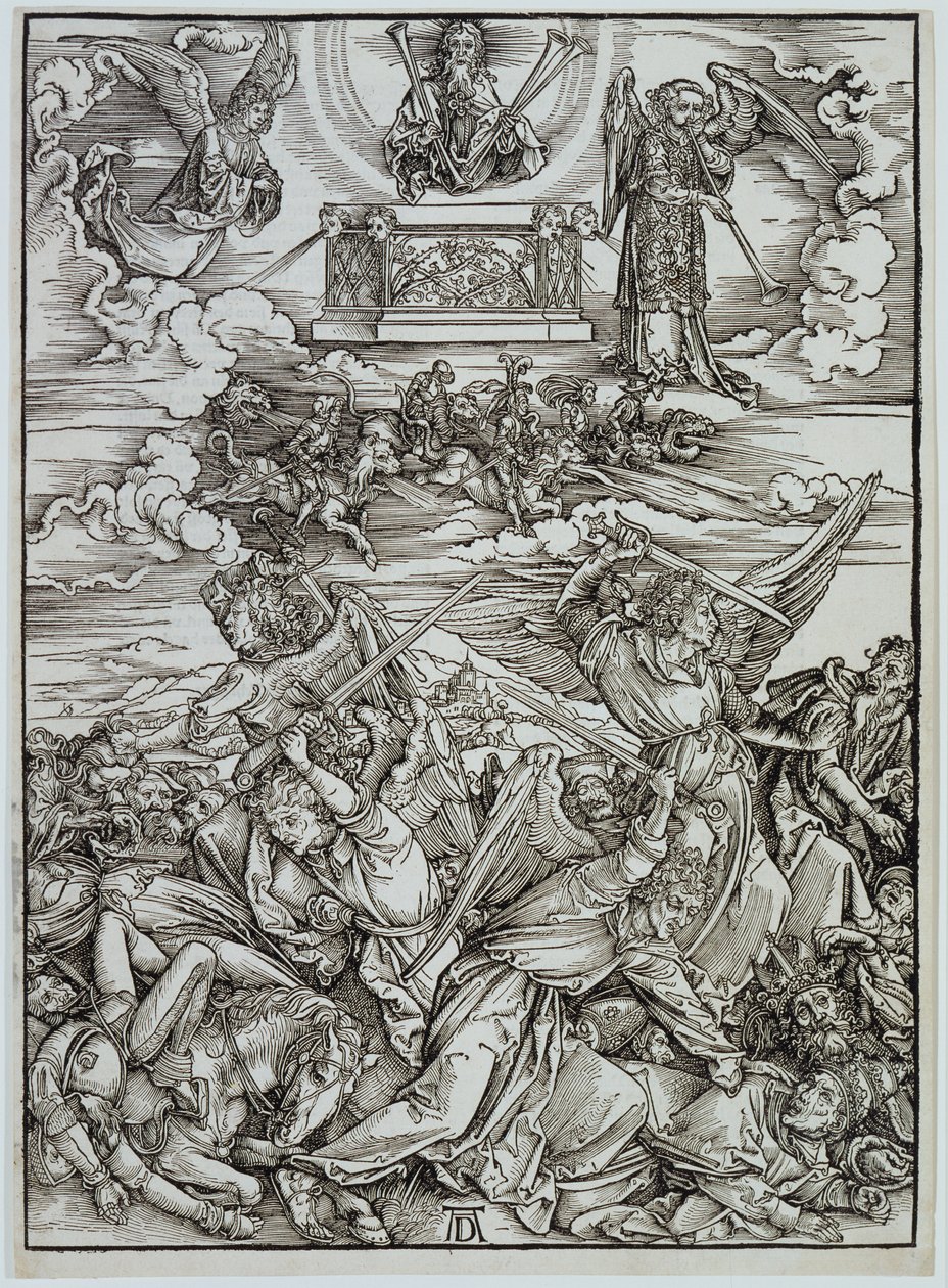 Die vier Racheengel am Euphrat, aus der Folge „Die Apokalypse“ von Albrecht Dürer