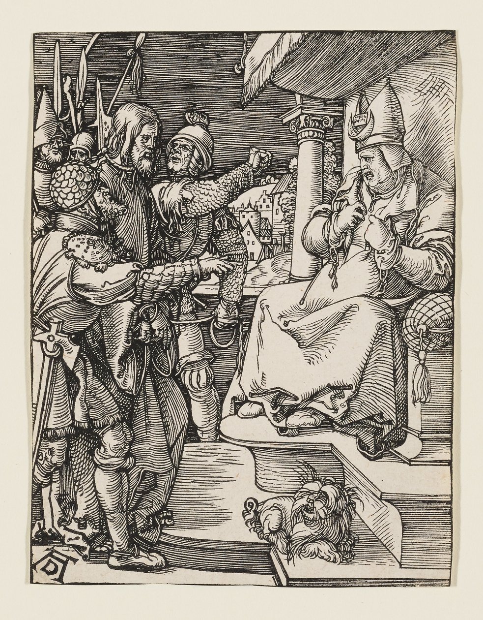 Der Hohepriester zerreißt seine Gewänder von Albrecht Dürer