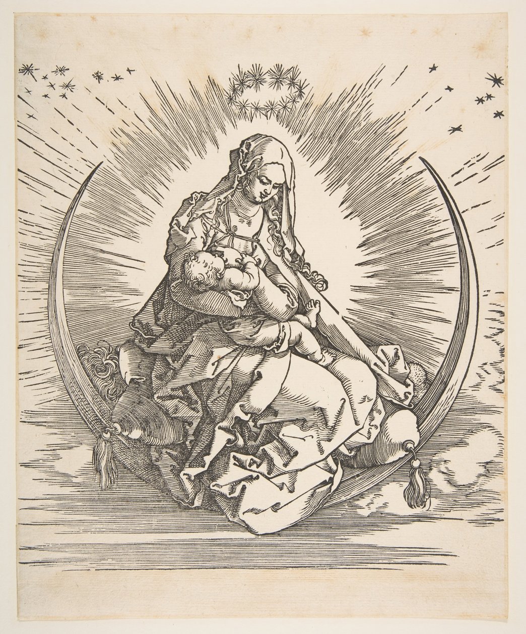 Die Madonna auf der Mondsichel, Frontispiz zu Das Leben der Jungfrau von Albrecht Dürer