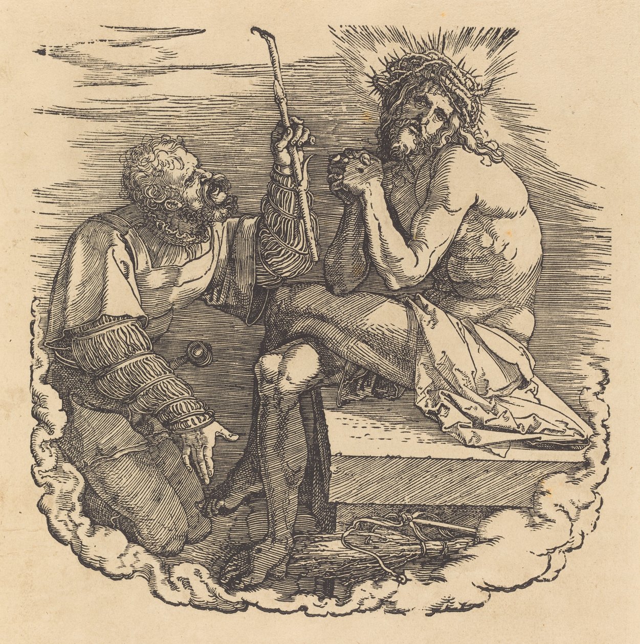 Der Mann der Schmerzen von einem Soldaten verspottet, wahrscheinlich 1511 von Albrecht Dürer
