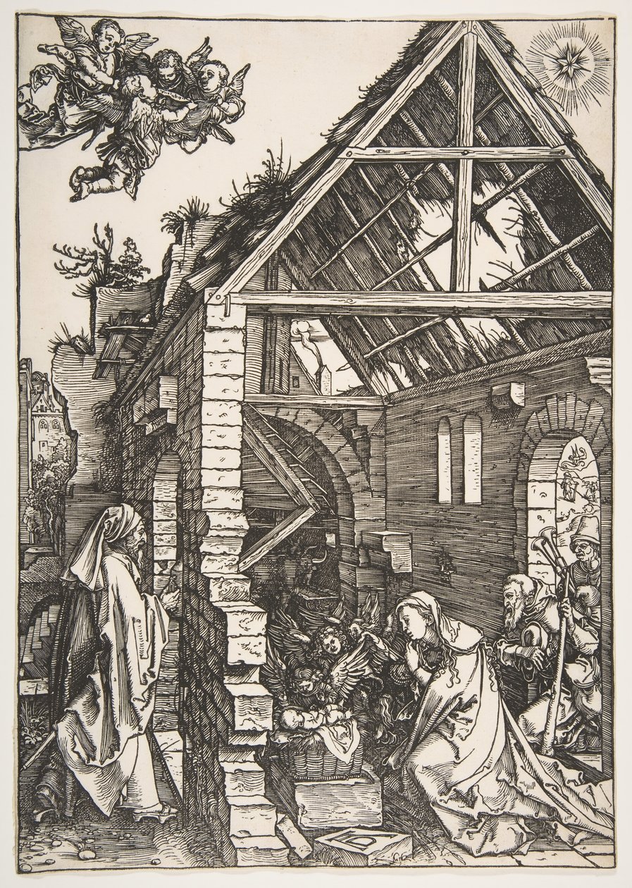 Die Geburt Christi, aus Das Leben der Jungfrau, 1502-3 von Albrecht Dürer