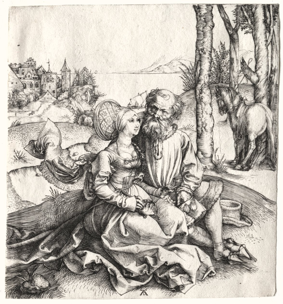 Das Angebot der Liebe (oder Das ungleiche Paar) von Albrecht Dürer