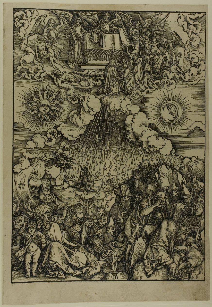 Die Öffnung des fünften und sechsten Siegels, aus der Apokalypse von Albrecht Dürer