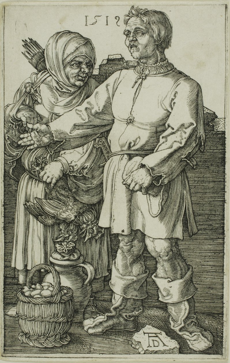 Der Bauer und seine Frau auf dem Markt von Albrecht Dürer