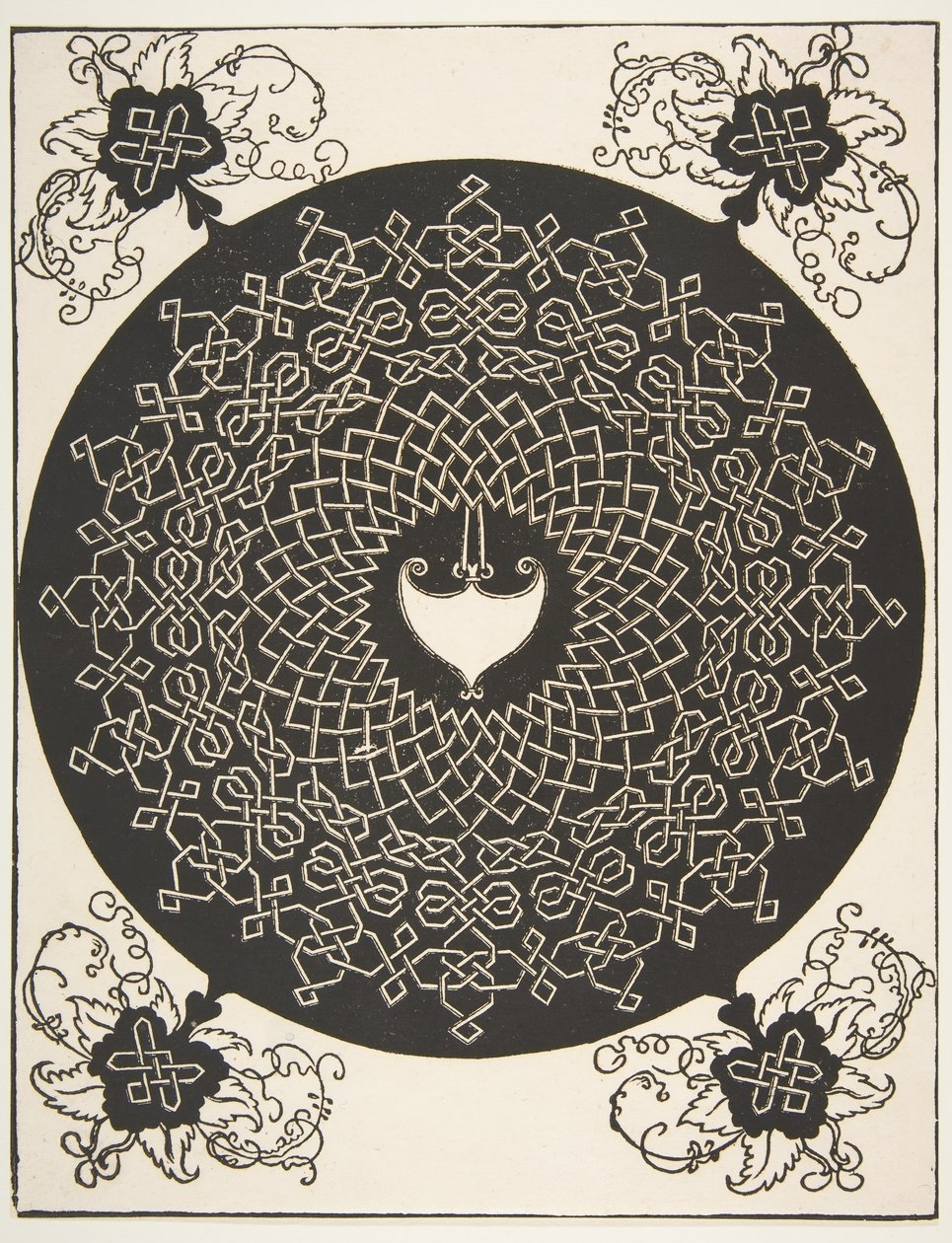 Der zweite Knoten. Verschlungenes Rundel mit einem Amazonenschild in der Mitte, vor 1521 von Albrecht Dürer