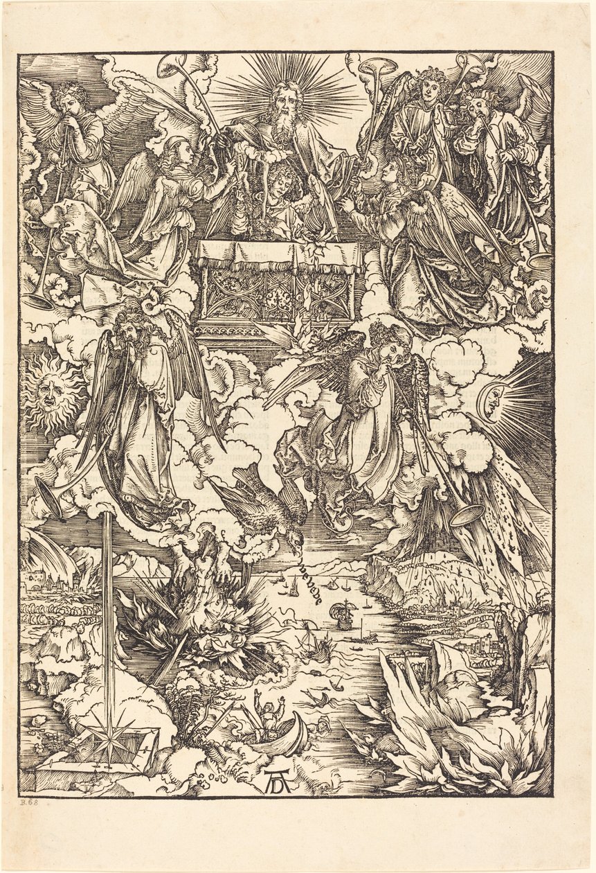 Die sieben Engel mit den Trompeten von Albrecht Dürer
