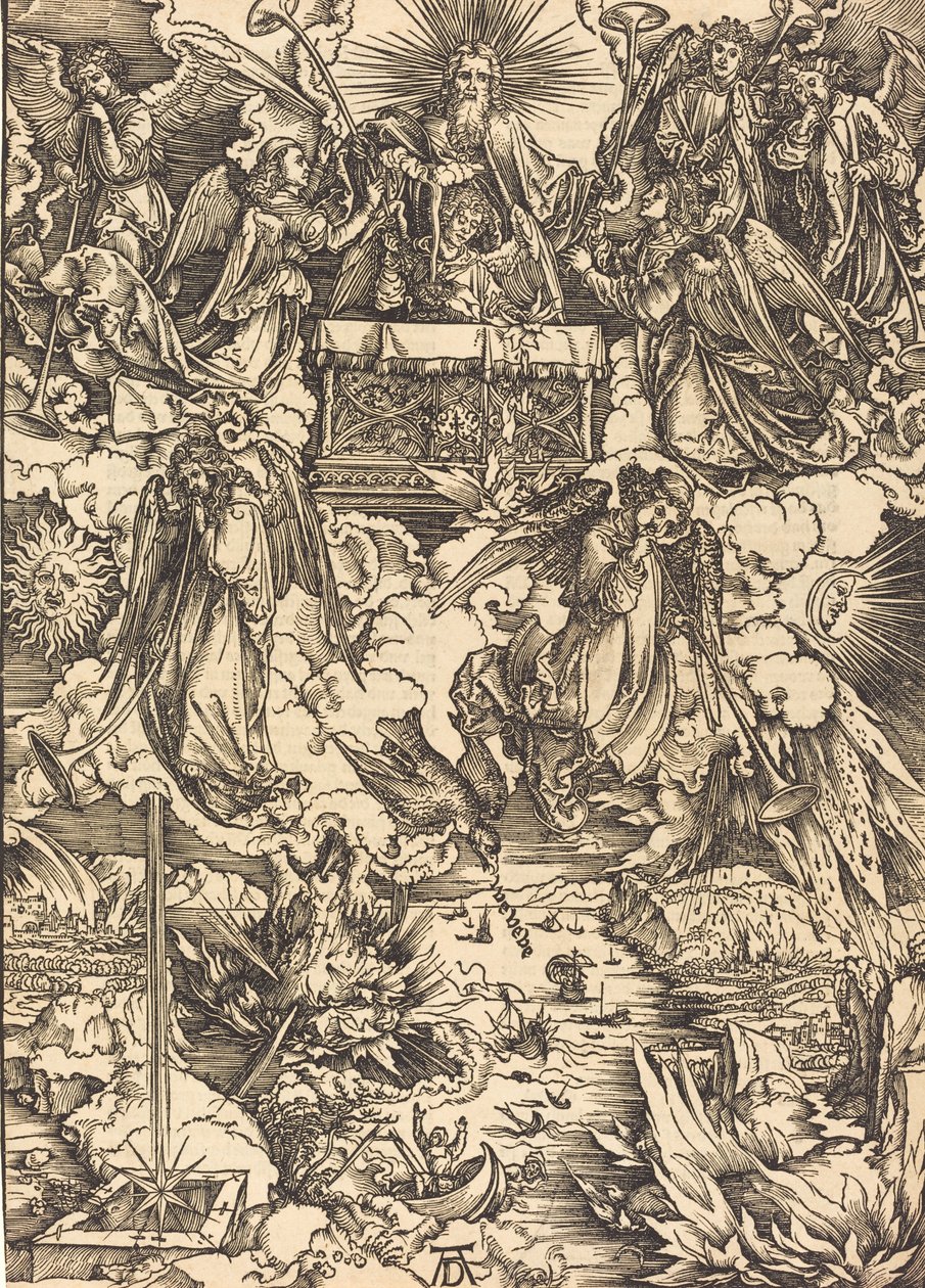 Die sieben Engel mit den Trompeten von Albrecht Dürer