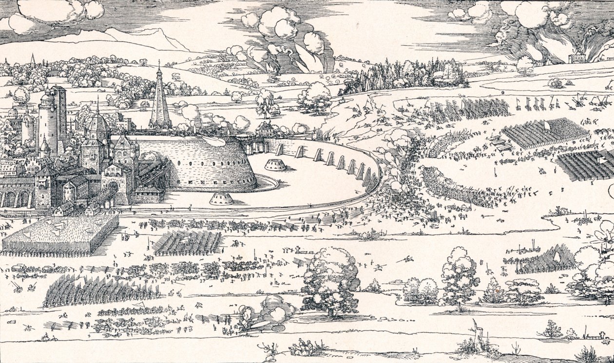 Die Belagerung einer Festung I, 1527 1906 von Albrecht Dürer