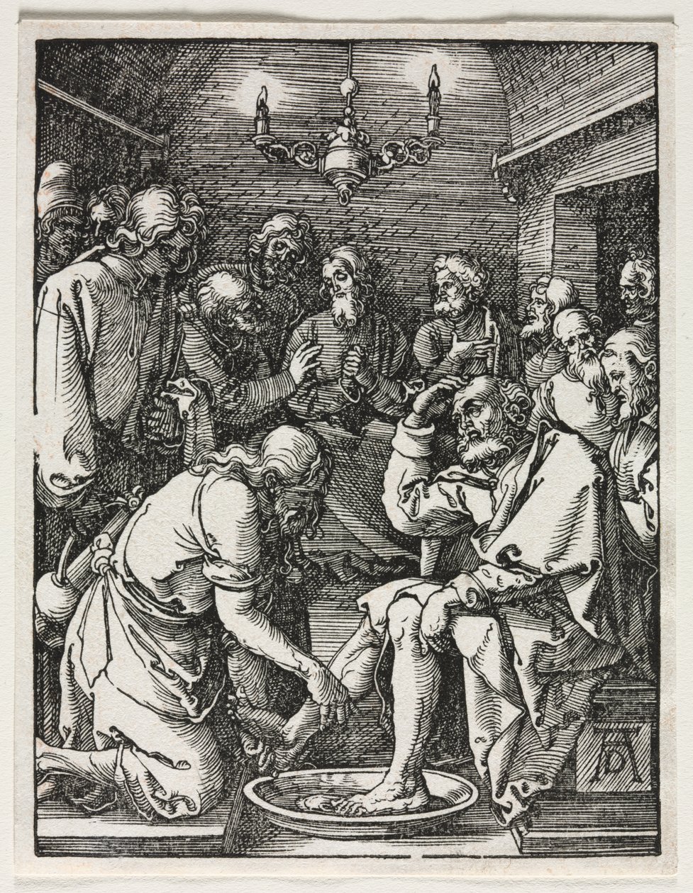 Die kleine Passion: Christus wäscht die Füße des heiligen Petrus von Albrecht Dürer