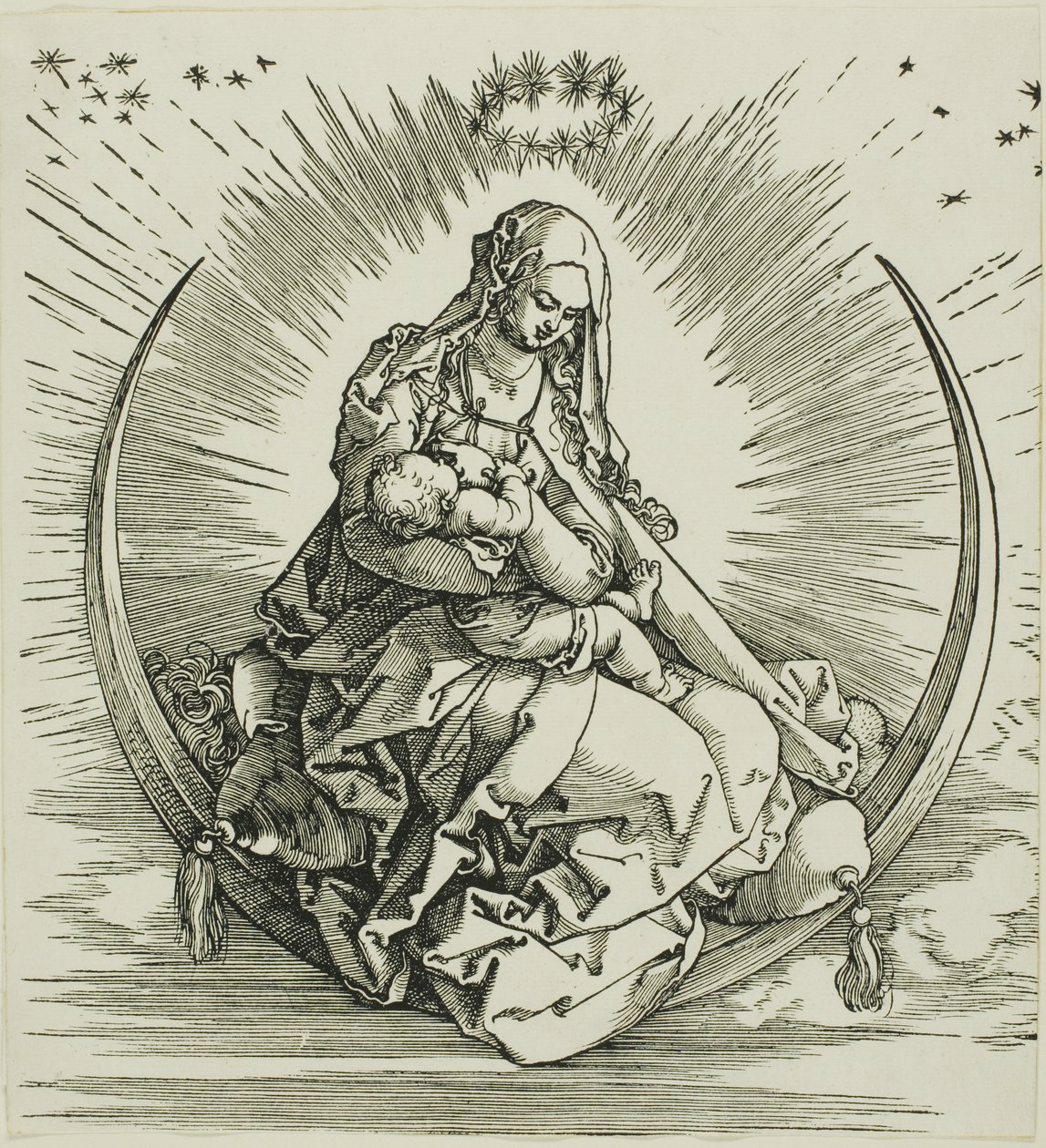 Die Jungfrau auf dem Halbmond, aus Das Leben der Jungfrau von Albrecht Dürer