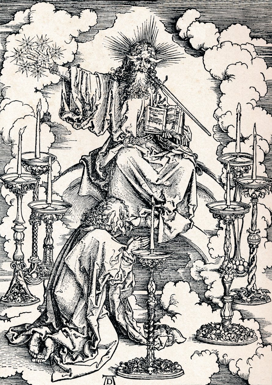 Die Vision der sieben Leuchter, 1498, 1906 von Albrecht Dürer