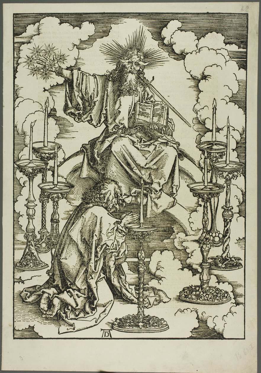 Die Vision der sieben Leuchter, aus der Apokalypse von Albrecht Dürer