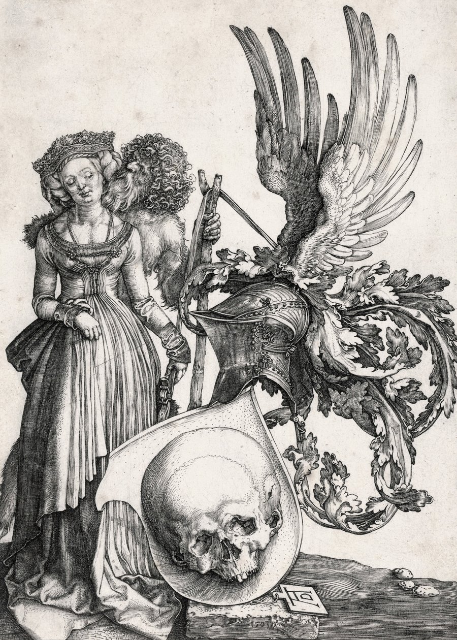 Das Wappen mit dem Schädel, 1503 von Albrecht Dürer