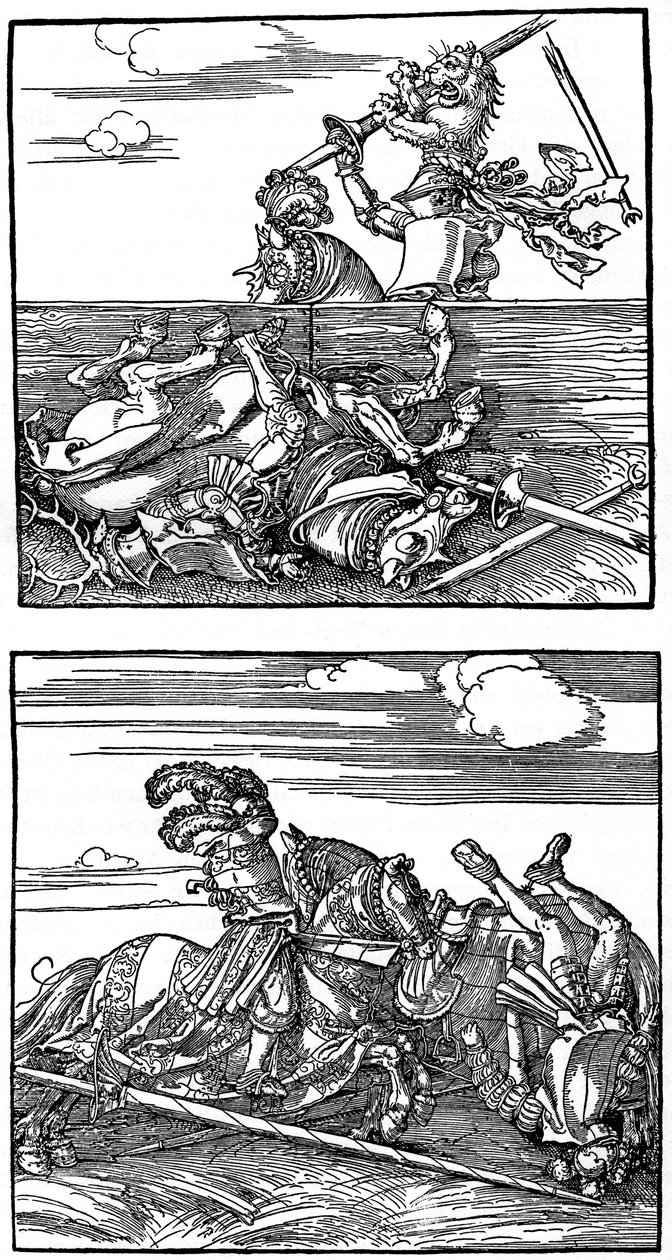 Turnierszenen, 1515-1516, 1936 von Albrecht Dürer