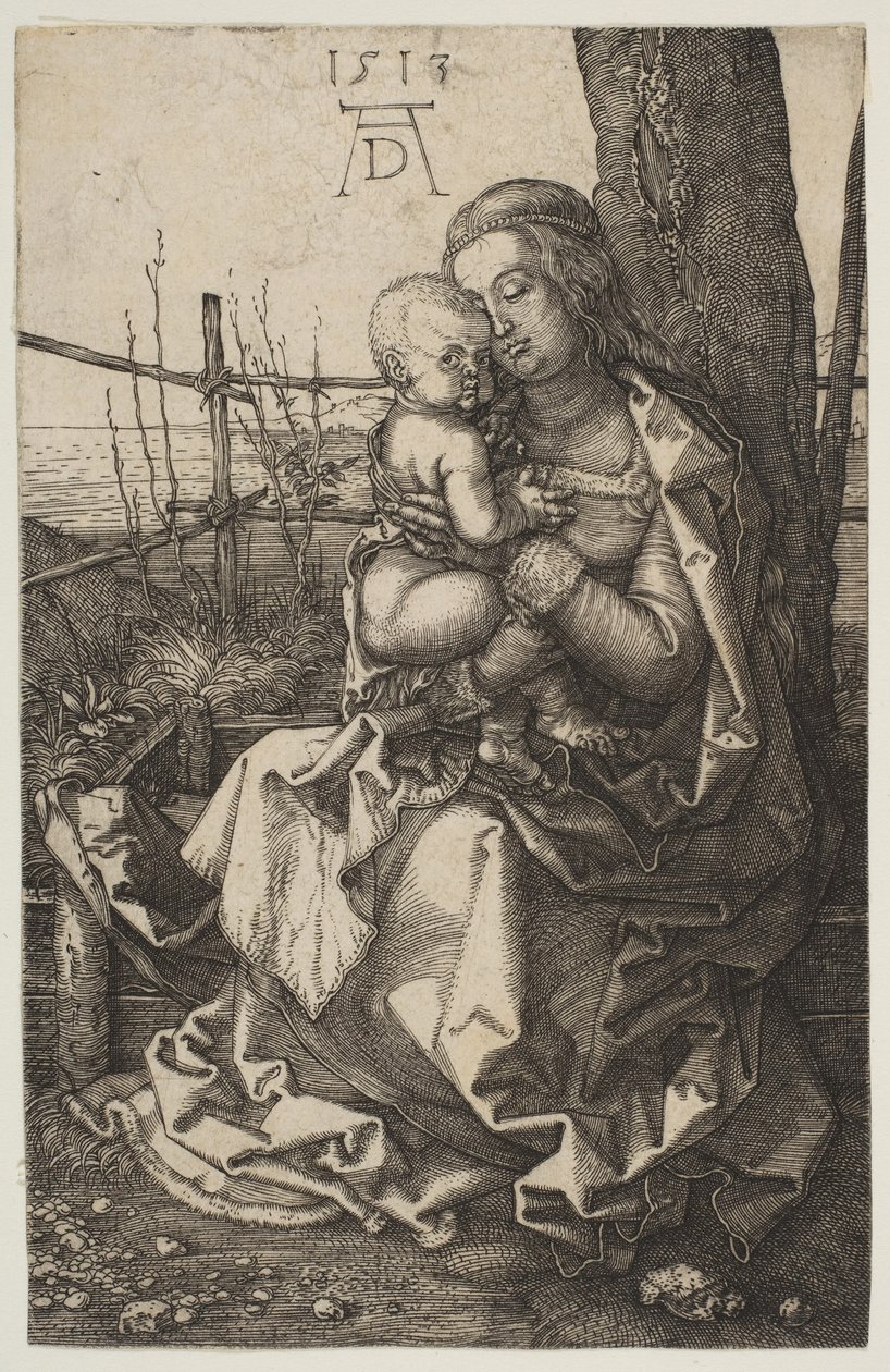 Jungfrau und Kind unter einem Baum sitzend, 1513 von Albrecht Dürer