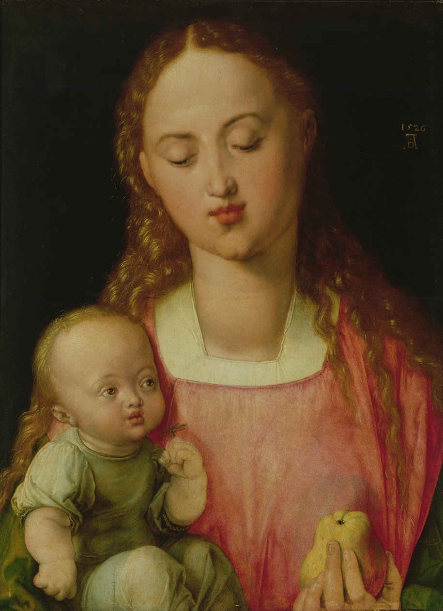 Jungfrau und Kind, auch bekannt als Jungfrau mit der Birne, 1526 von Albrecht Dürer