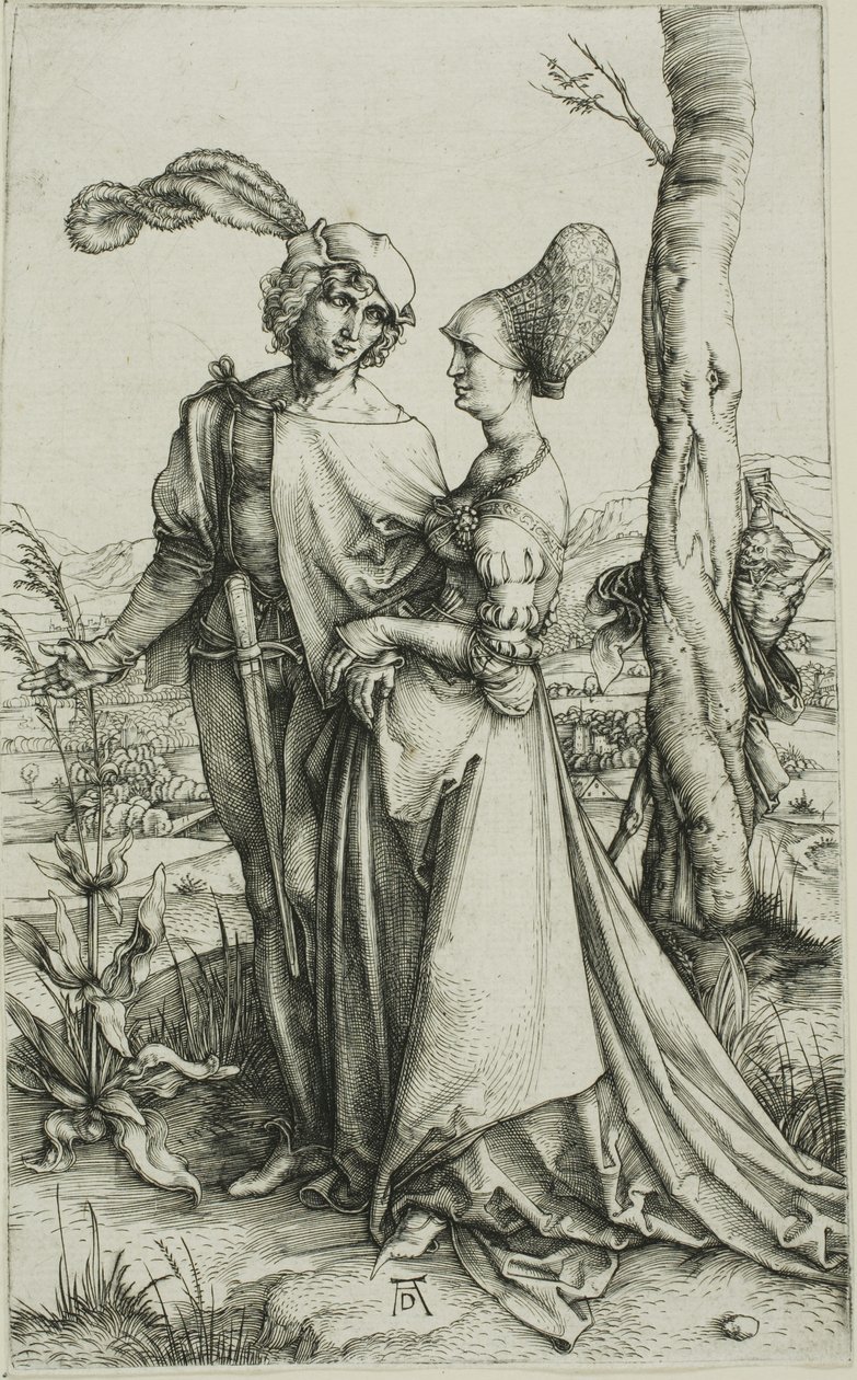 Junges Paar vom Tod bedroht (Der Spaziergang) von Albrecht Dürer