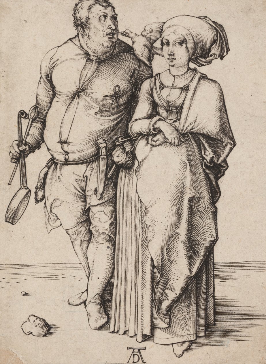 Ein Koch und seine Frau, ca. 1496 (Gravur) von Albrecht Dürer
