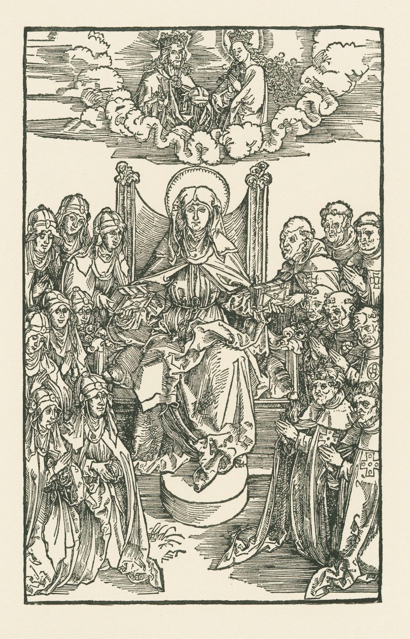 Birgitta umgeben von Nonnen und Mönchen von Albrecht Dürer or Duerer