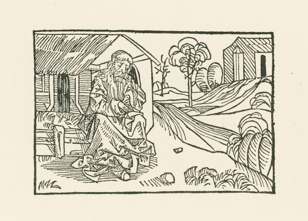 Bruder Klaus vor der Hütte von Albrecht Dürer or Duerer